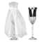 Bride &#x26; Groom Toasting Glass Formal Wear Set